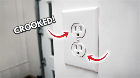 fix crooked outlet plate